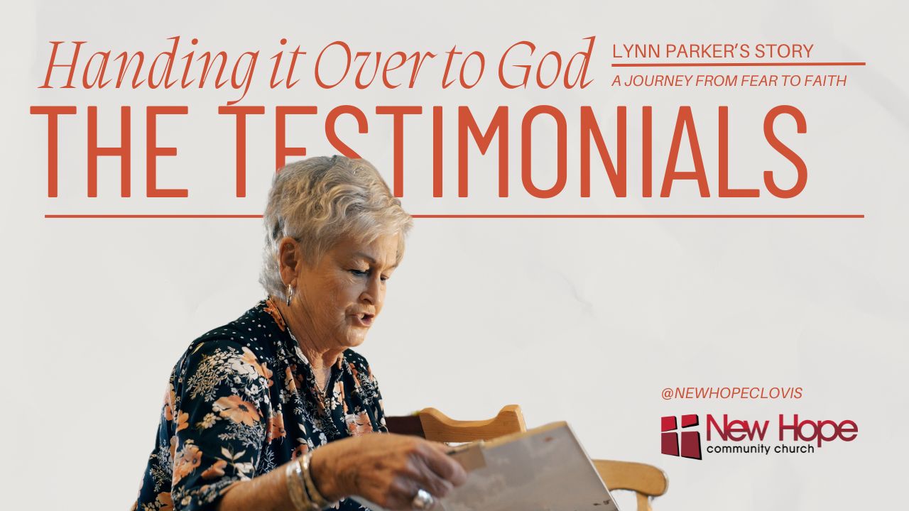 A video featuring Lynn Parker as she shares her journey of facing a cancer diagnosis, wrestling with fear, and ultimately finding peace by surrendering to God. Through personal reflection and faith, Lynn’s story is a powerful reminder of God’s presence in our hardest moments.